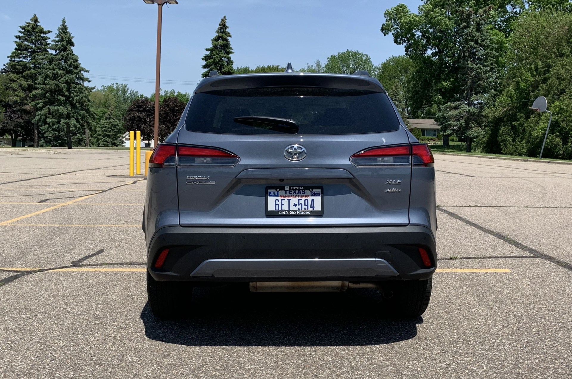 toyota corolla cross suv parked in a parking lot
