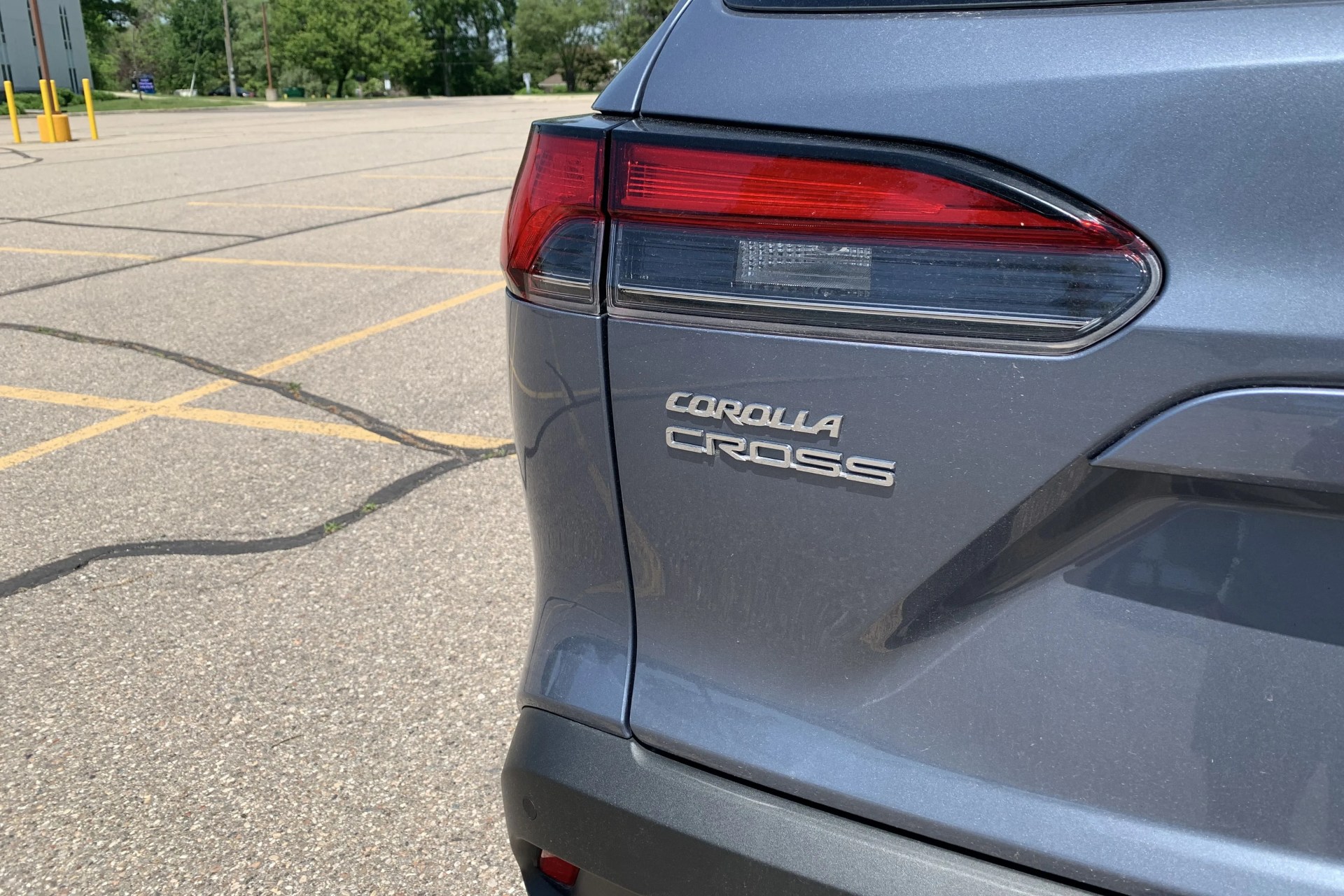 toyota corolla cross suv parked in a parking lot