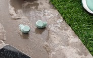 jabra earbuds on wet ground