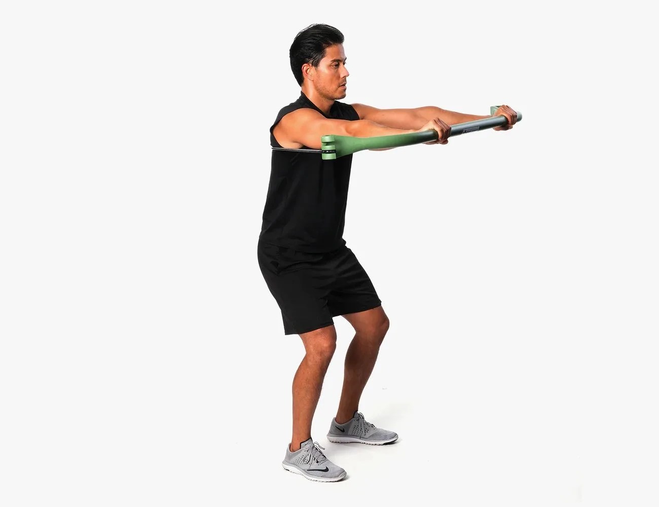 man exercising with the original gorilla bow
