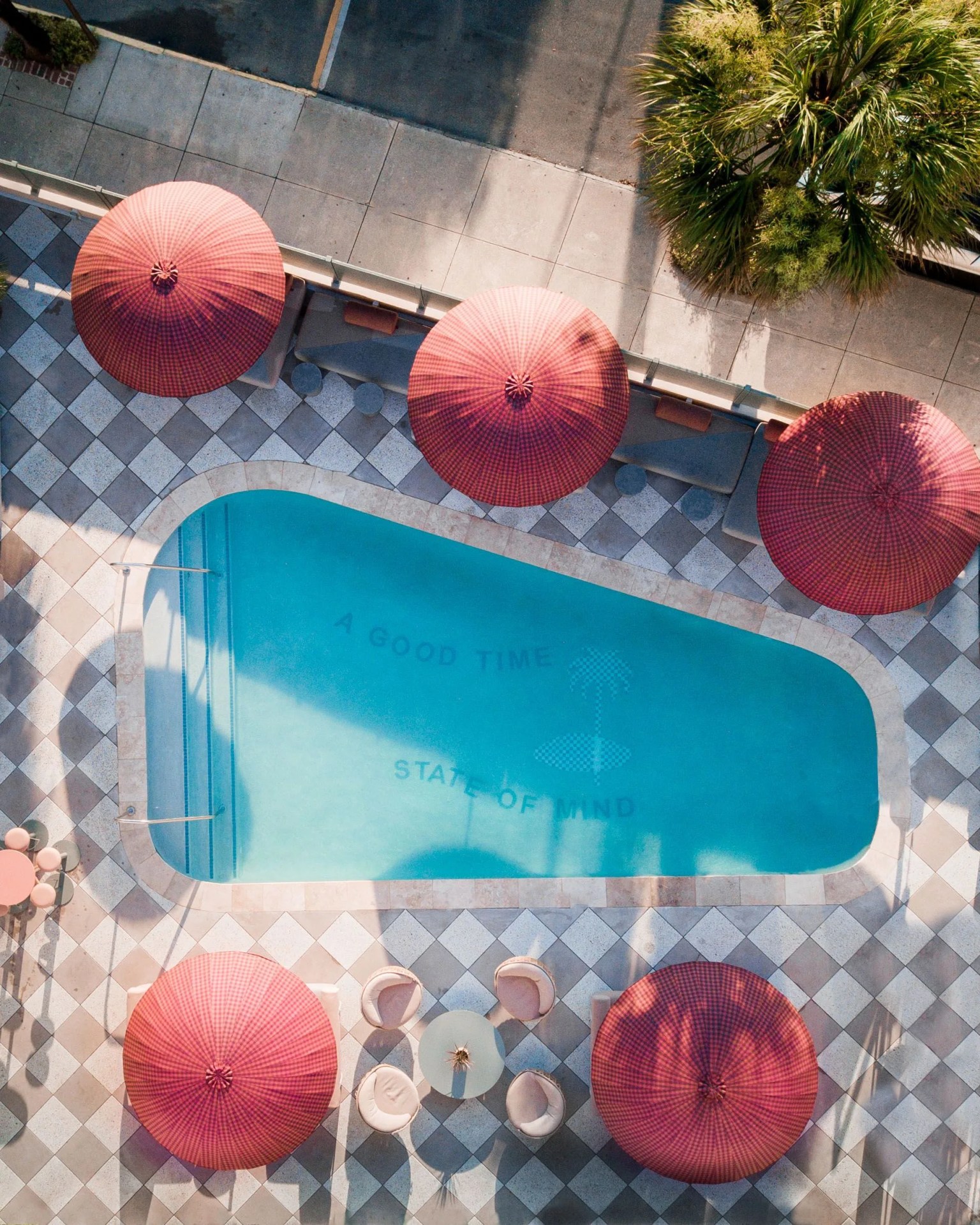 ryder hotel pool overhead