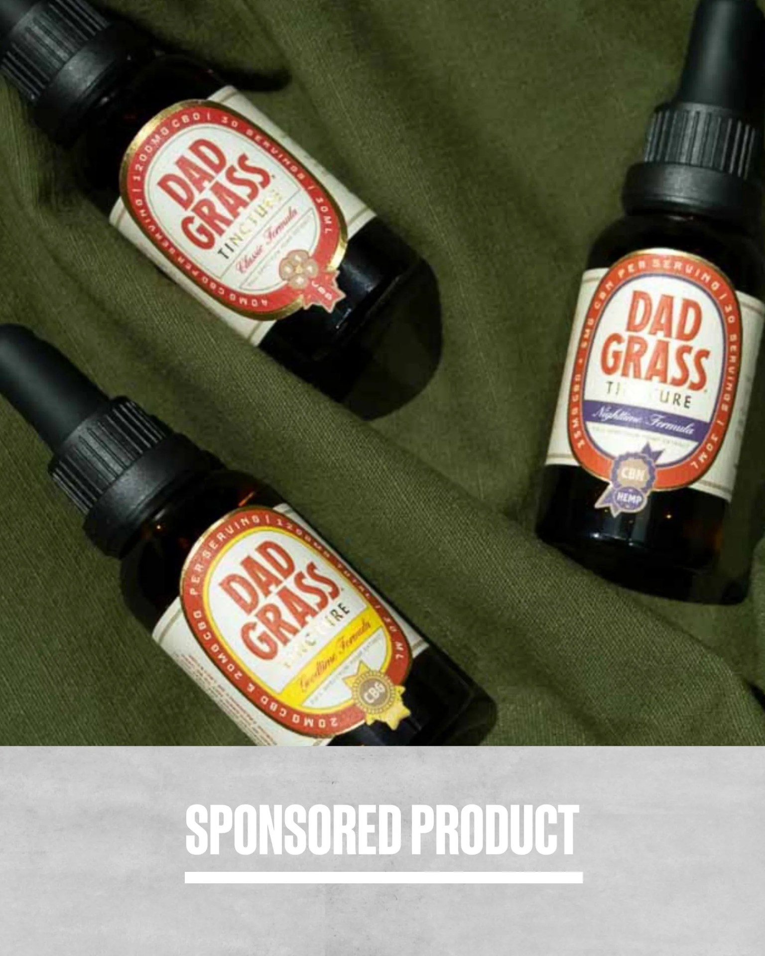 sponsored product dad grass tincture trio bundle