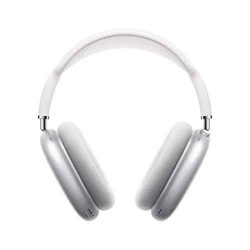 ApApple AirPods Max Wireless Over-Ear Headphones. Active Noise Cancelling, Transparency Mode, Spatial Audio, Digital Crown for Volume Control. Bluetooth Headphones for iPhone - Silver
