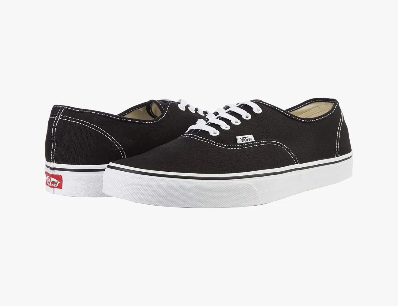 black and white Vans Authentic sneakers