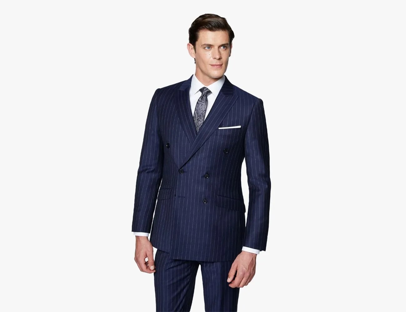Hawes and Curtis Chalk Stripe Double Breasted Suit