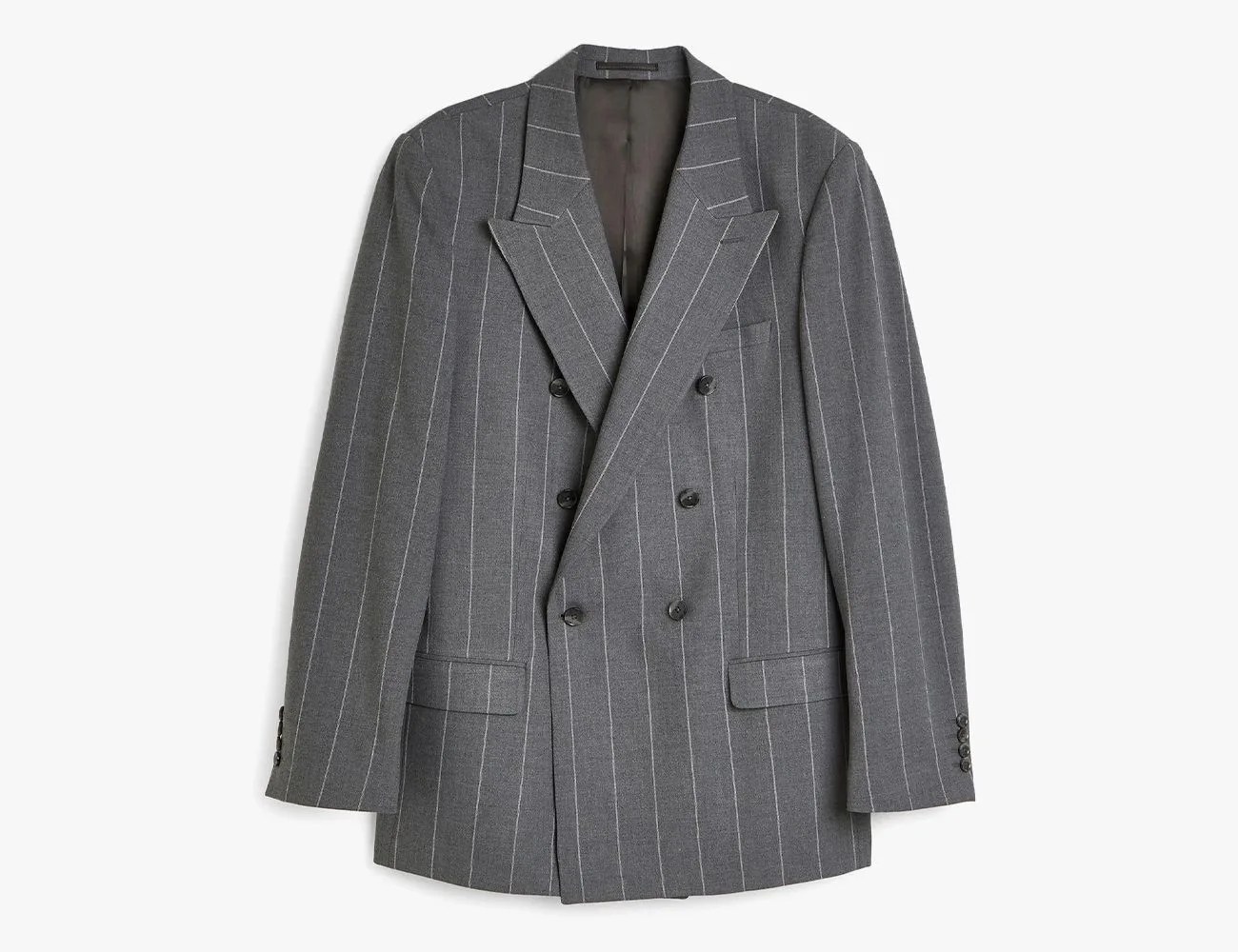 River Island Striped Double Breasted Suit