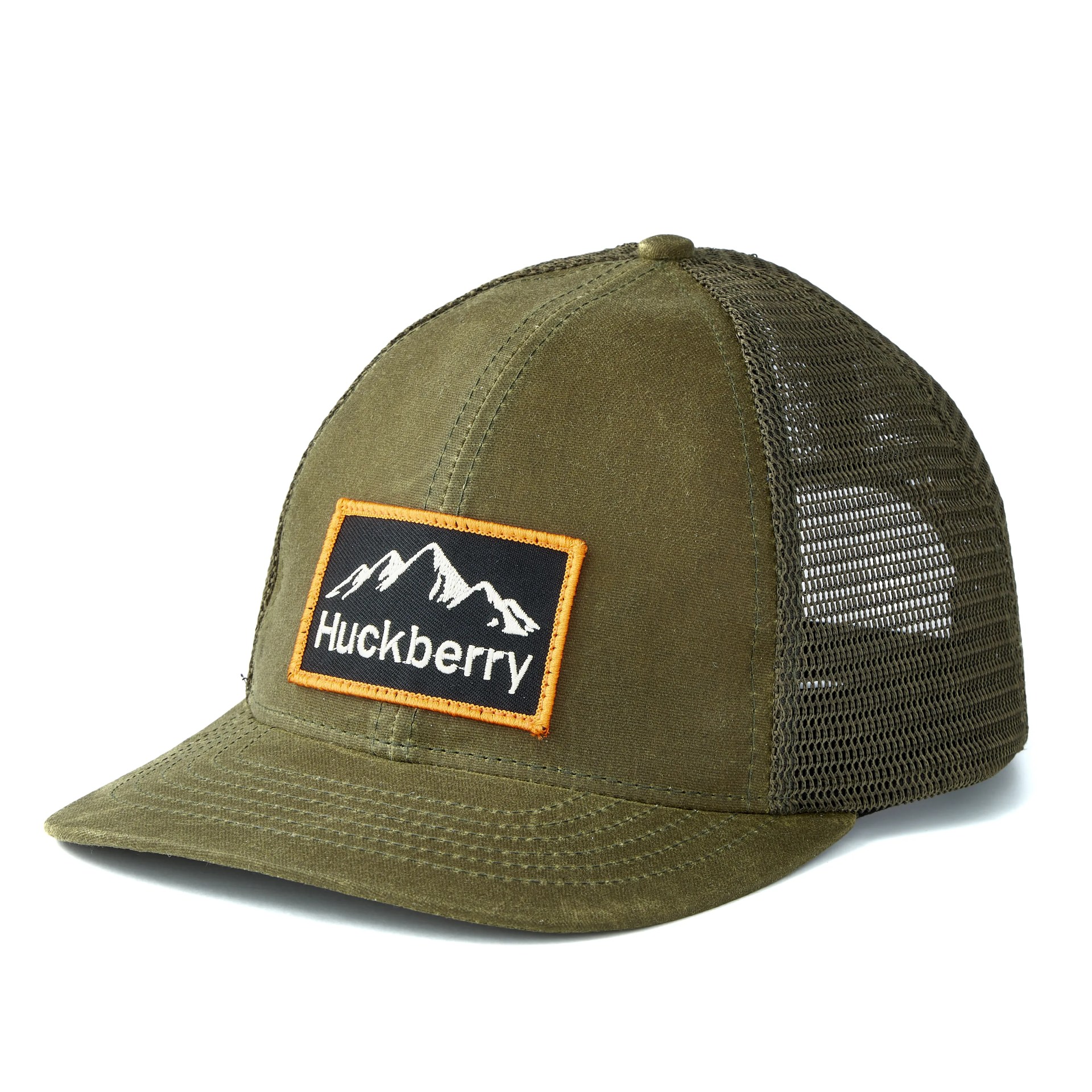 Huckberry Waxed Canvas Wordmark Trucker Hat