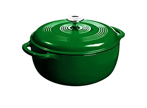lodge enameled cast iron dutch oven, 6 qt, evergreen
