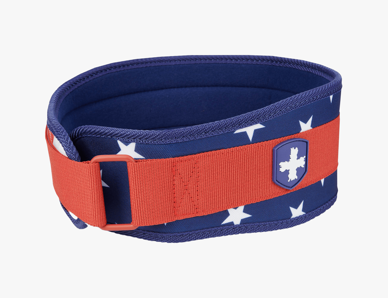 harbinger foam core belt in red white and blue design