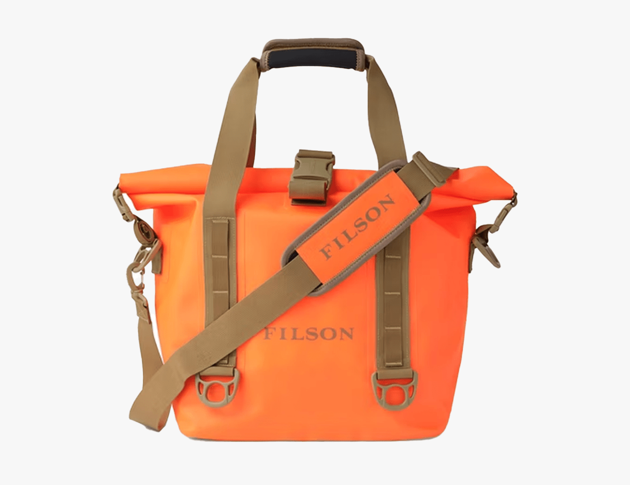 Filson Dry Roll-Top Tote Bag in orange