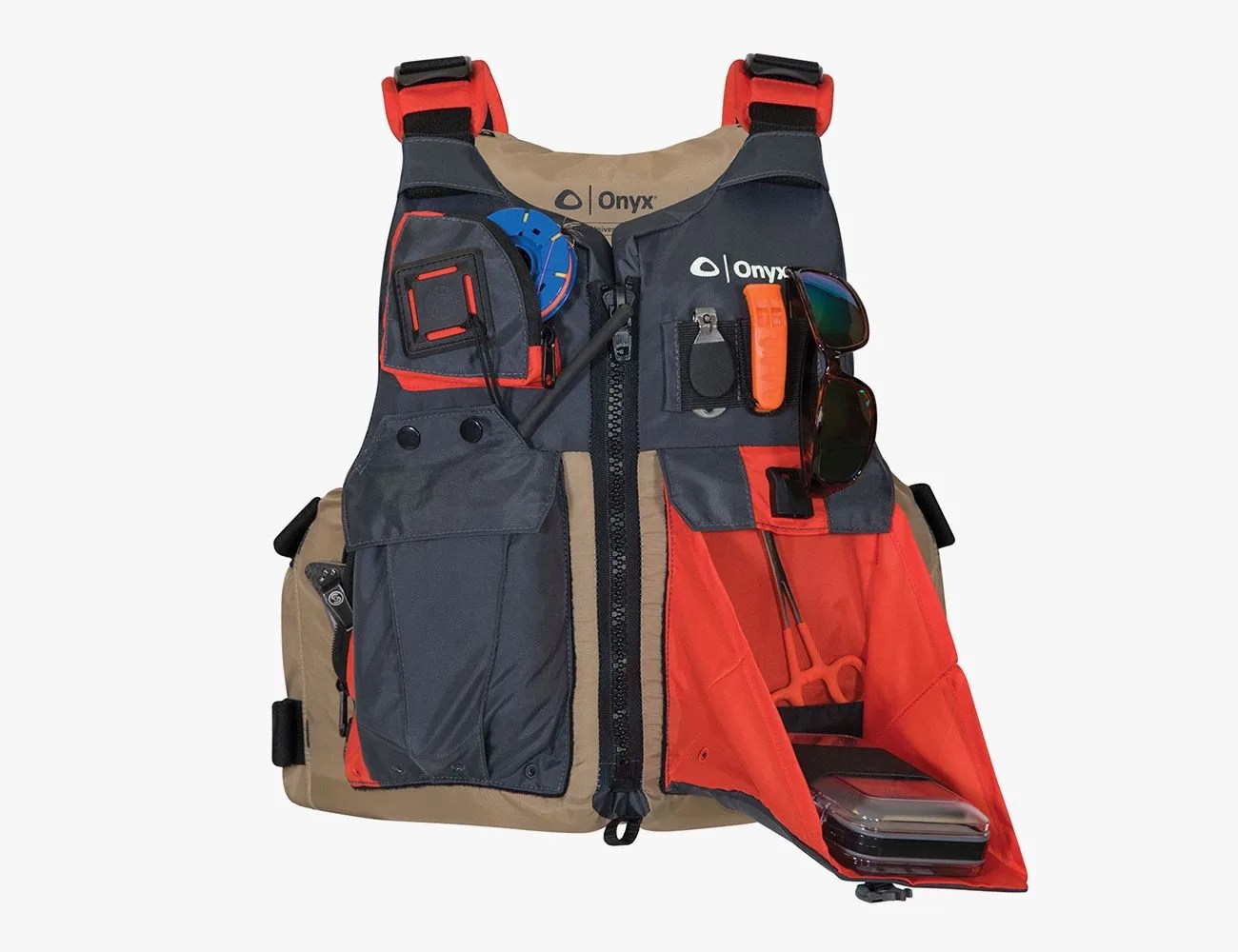 onyx outdoor kayak fishing life jacket