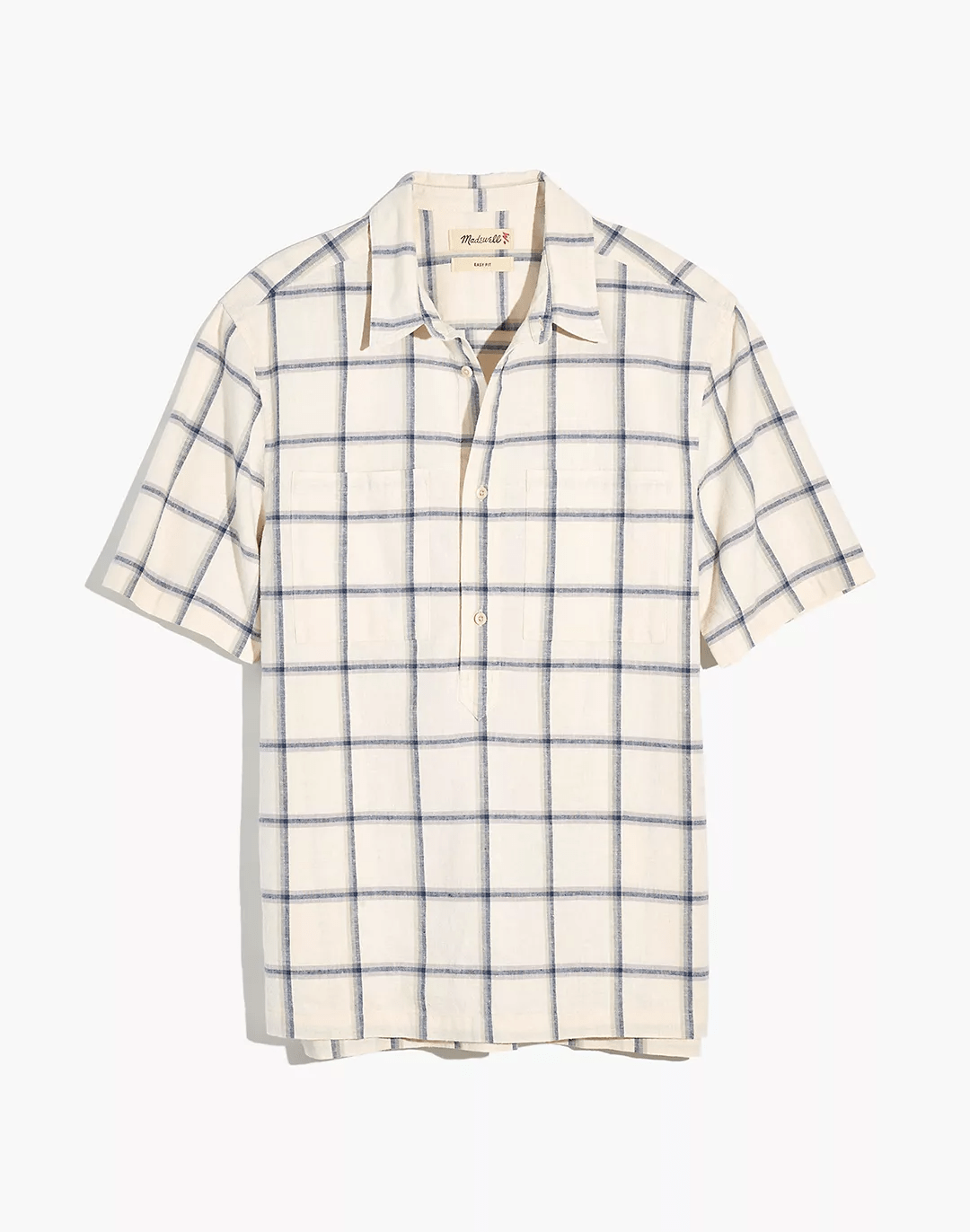 Madewell Hemp-Cotton Popover Short-Sleeve Shirt