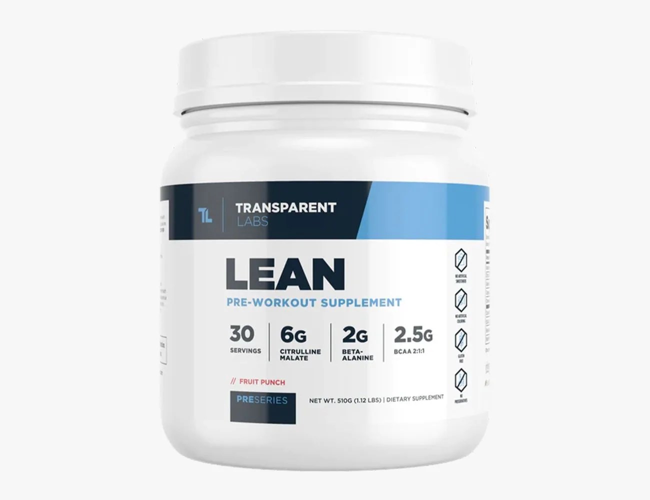 Transparent Labs Lean pre workout supplement