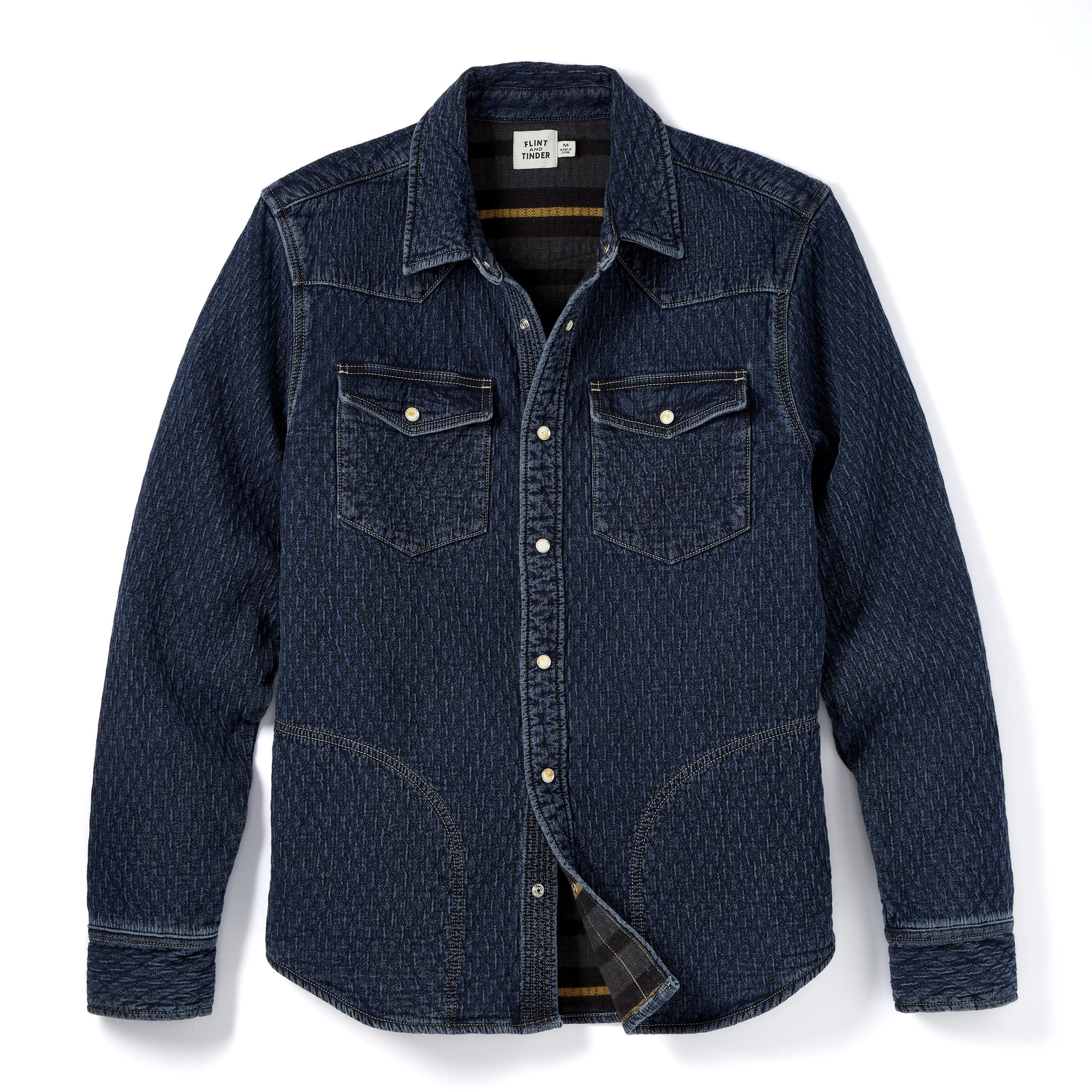 Quilted Bone Button Western