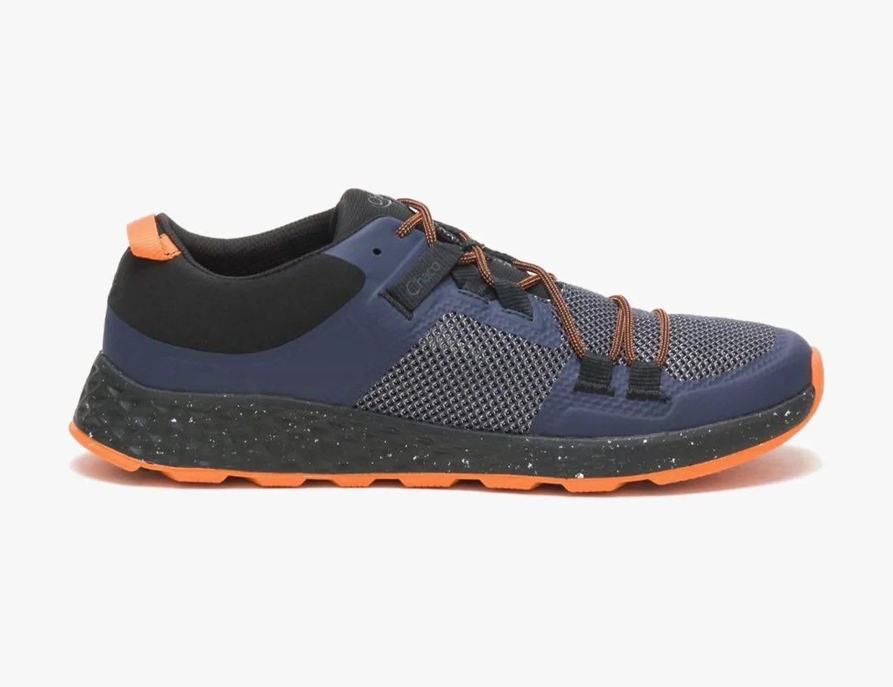 black, navy, and orange chaco Canyonland water shoe