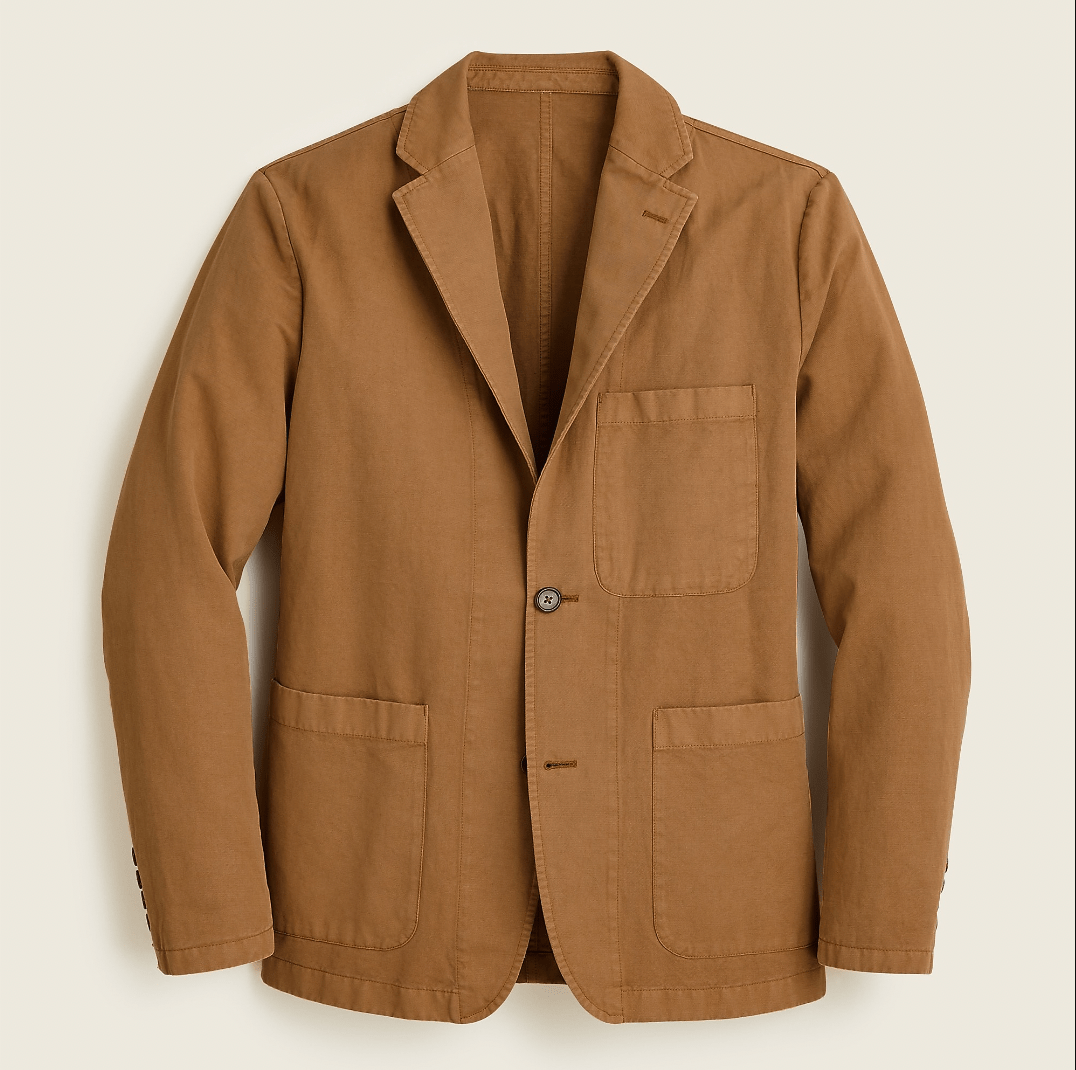 J.Crew Garment-Dyed Cotton-Linen Chino Suit Jacket