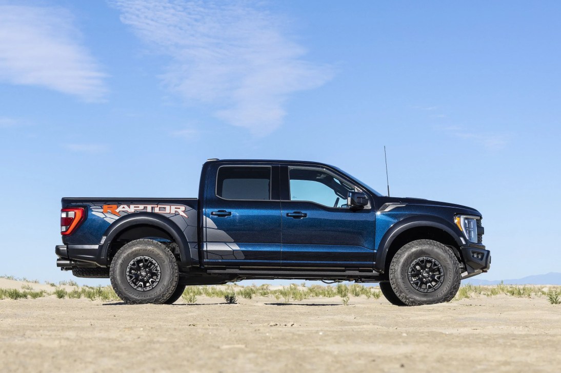 ford raptor r pickup truck in the desert