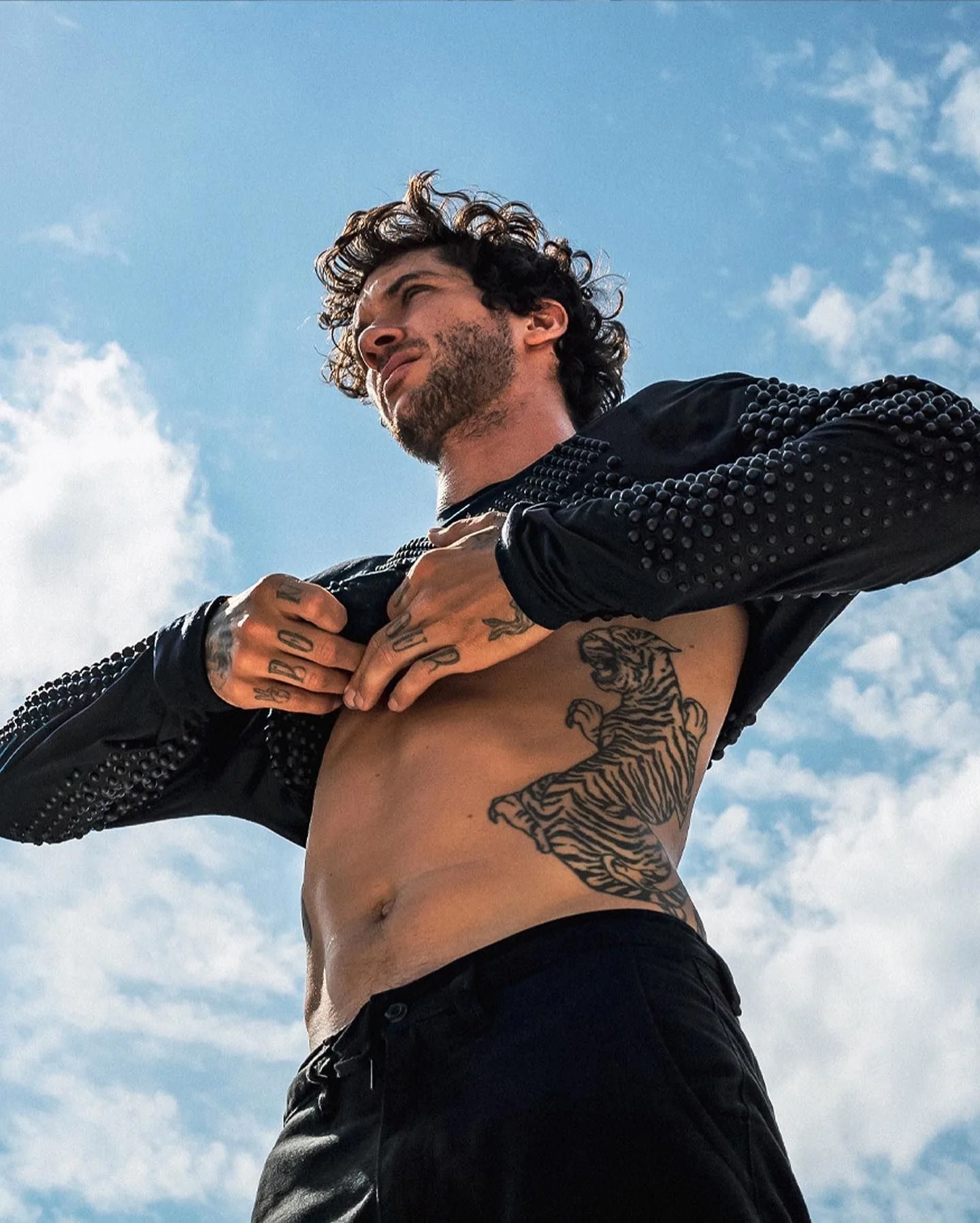 man wearing omorpho weighted long sleeve