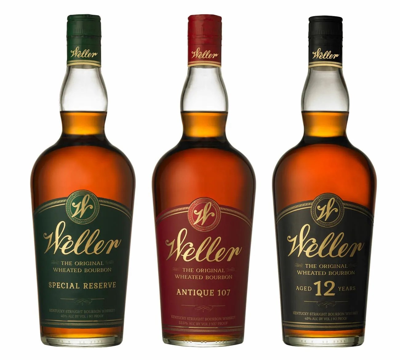weller bourbon bottles