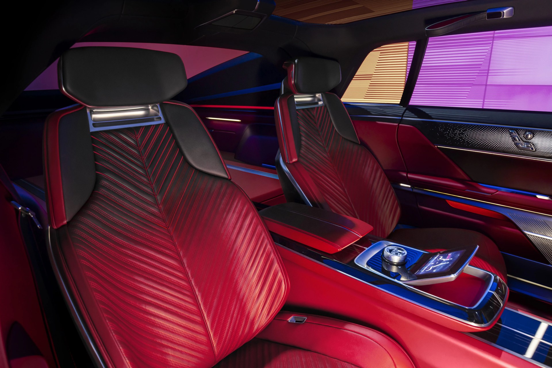 rear seats and middle console of the cadillac celestiq show car show car images displayed throughout not for sale