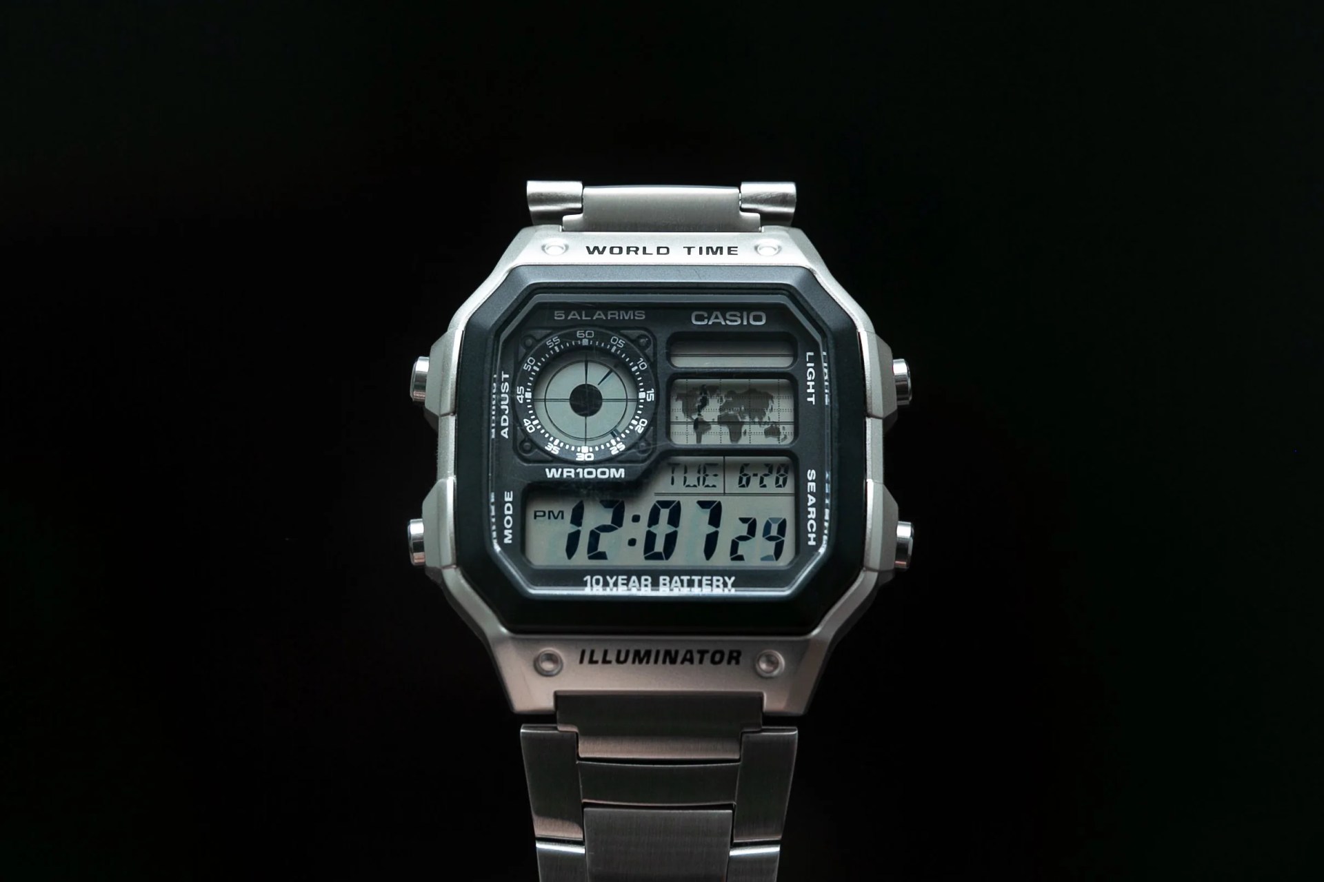 casio world time watch face