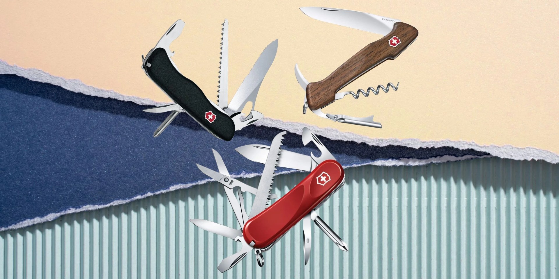 three pocket knives