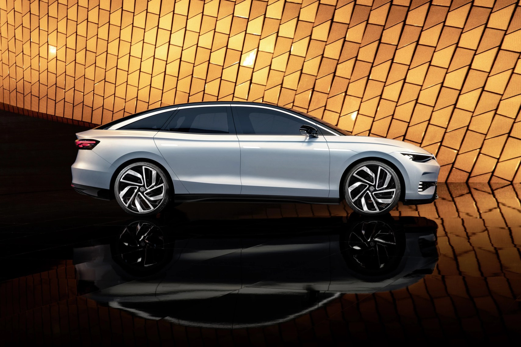 side profile of the vw id aero concept