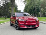 ford mustang mach e red premium rear wheel drive