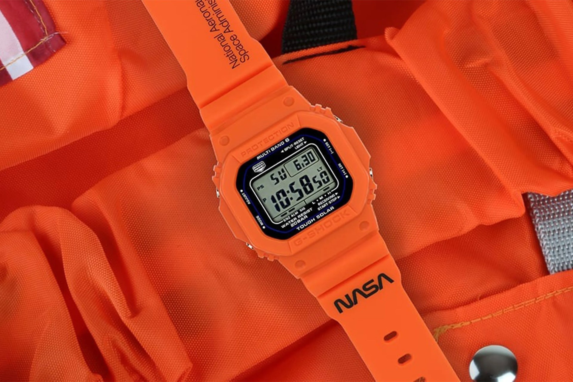 orange limited edition g shock nasa watch