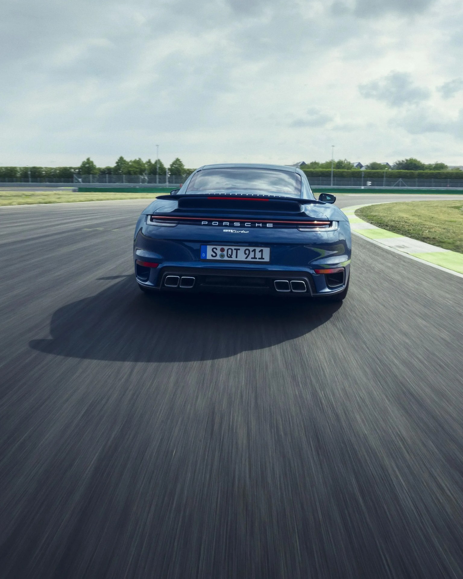 porsche on a track