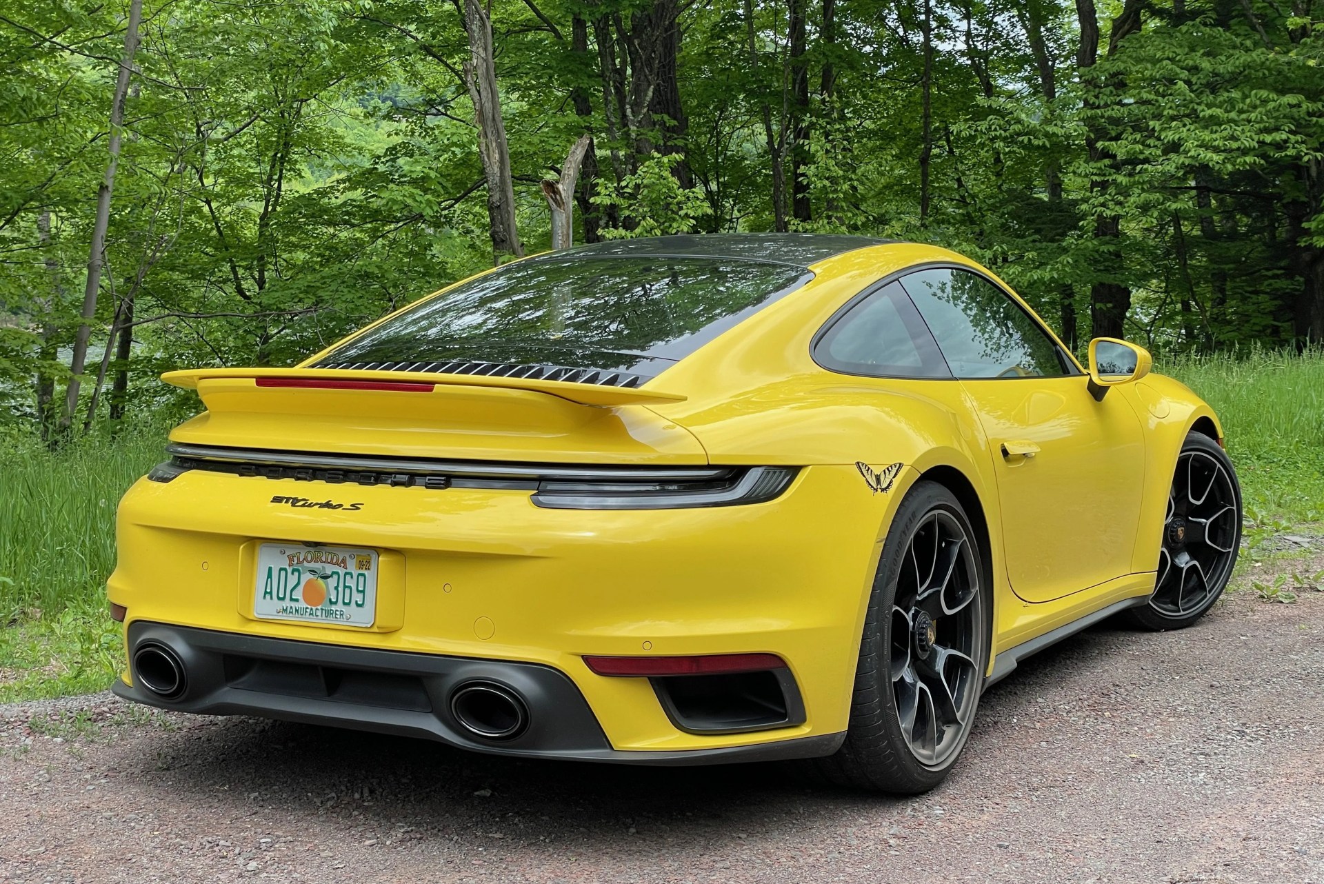 porsche 911 turbo s lightweight package racing yellow