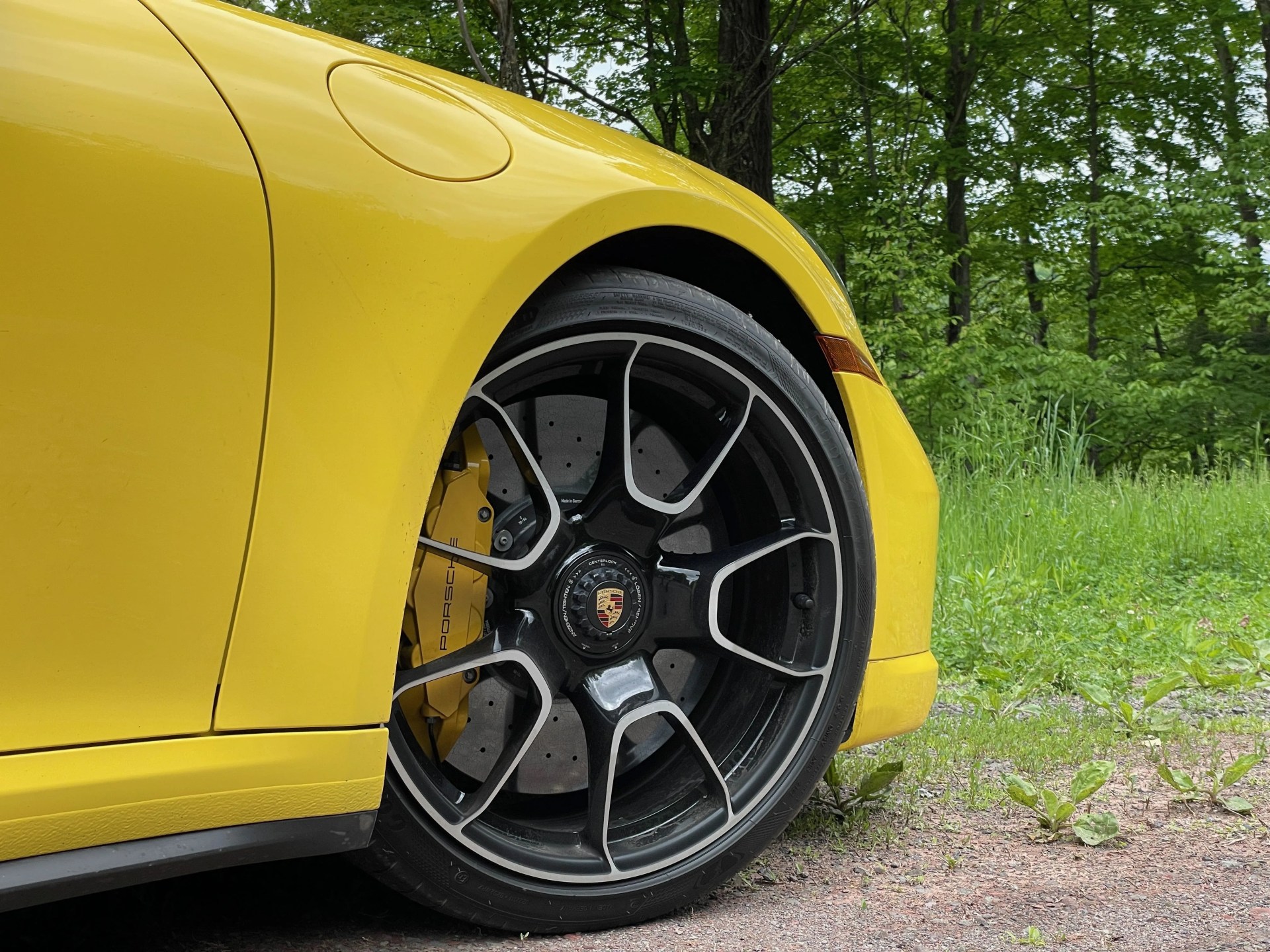 porsche 911 turbo s lightweight package racing yellow