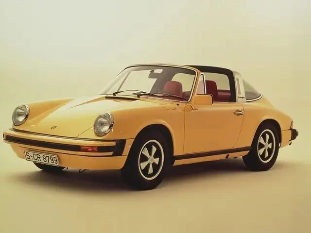 yellow porsche 911 convertible