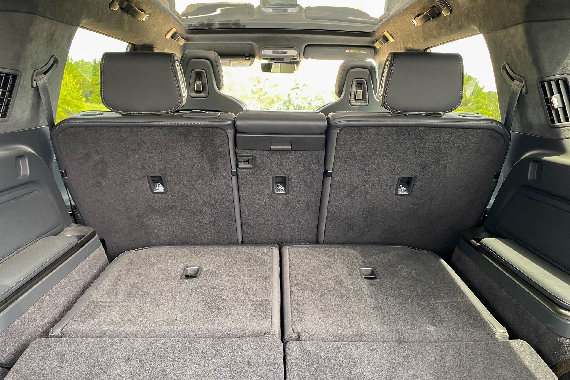back interior of the rivian r1s