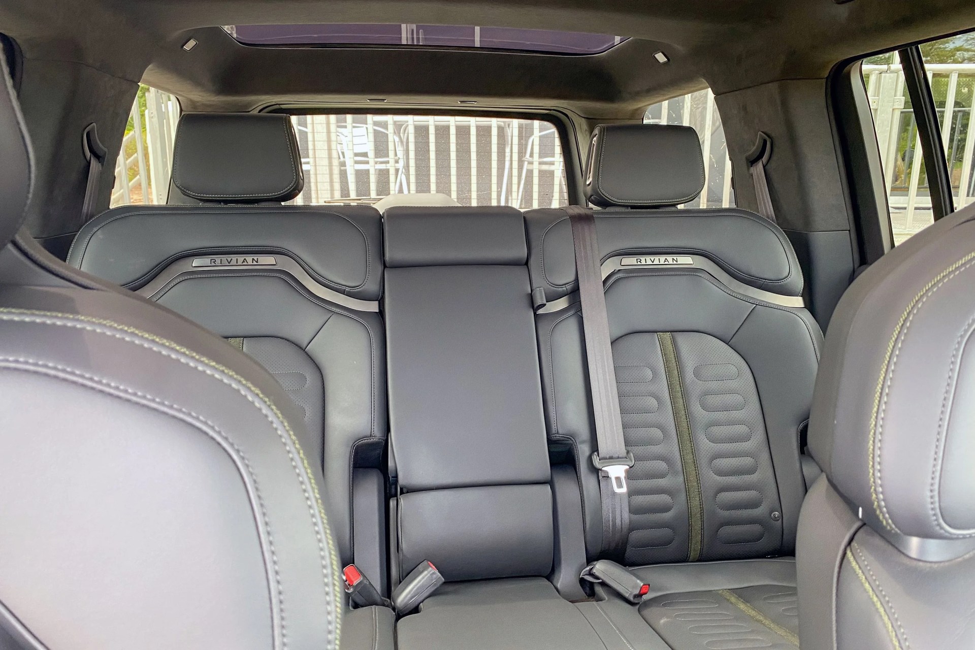 backseat of the rivian r1s