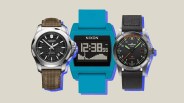 a collage featuring watches from victorinox, nixon and fortis