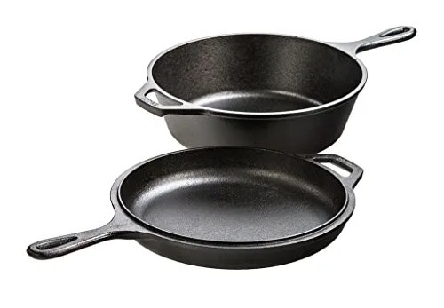 lodge combo cooker cast iron, 1025", black