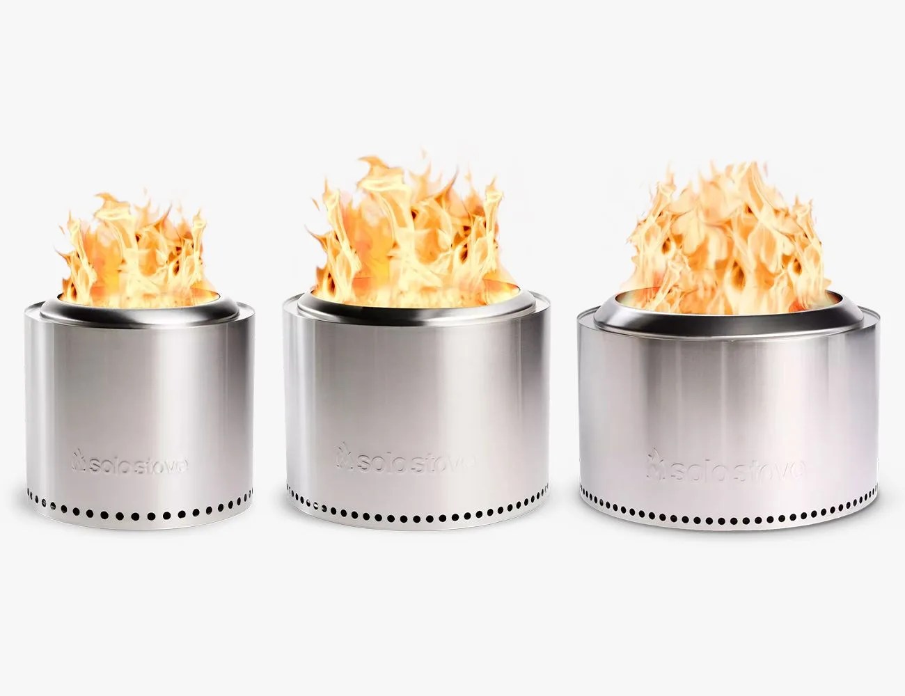 all 3 sizes of the solo stove fire pits