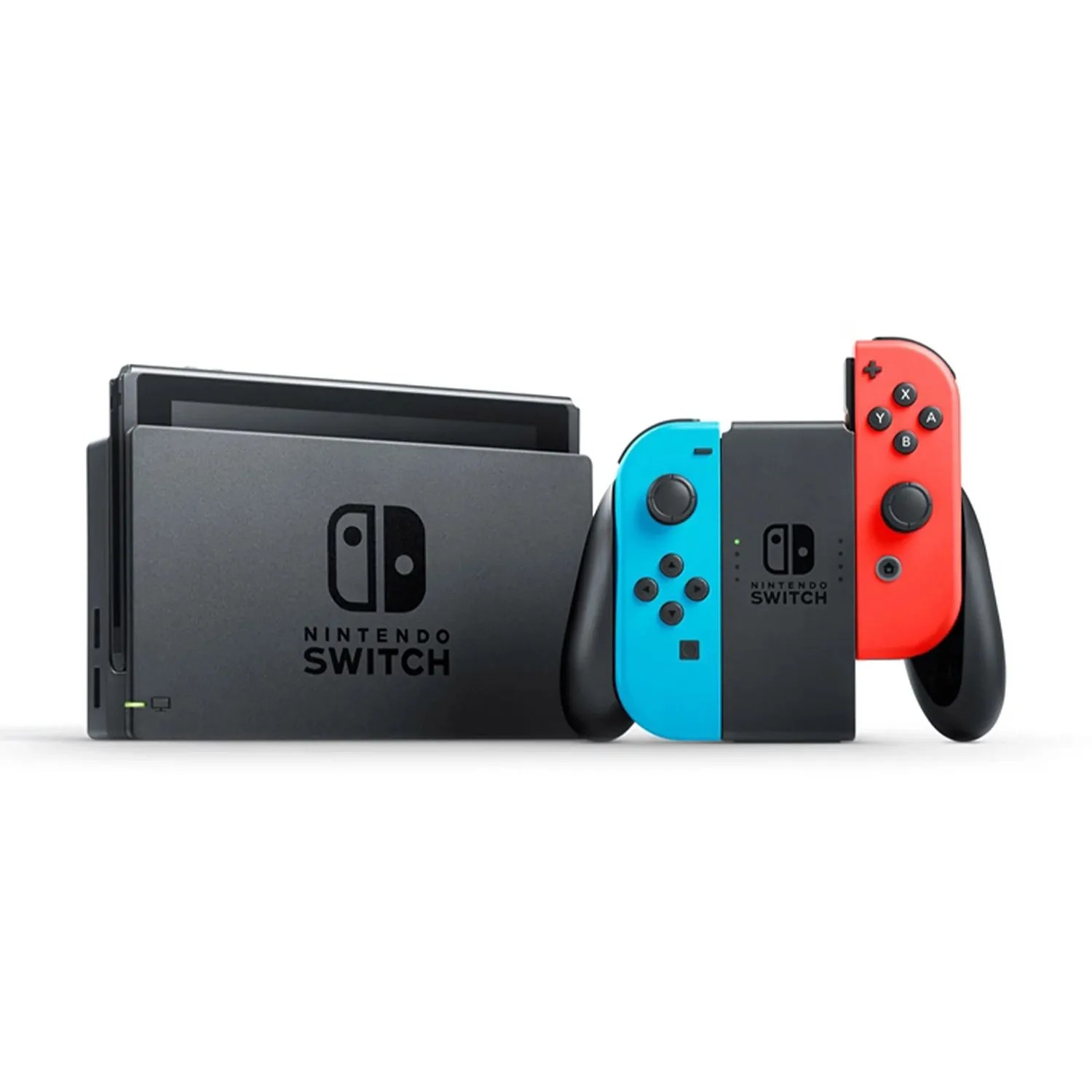 Nintendo Switch with Neon Blue and Neon Red Joy‑Con