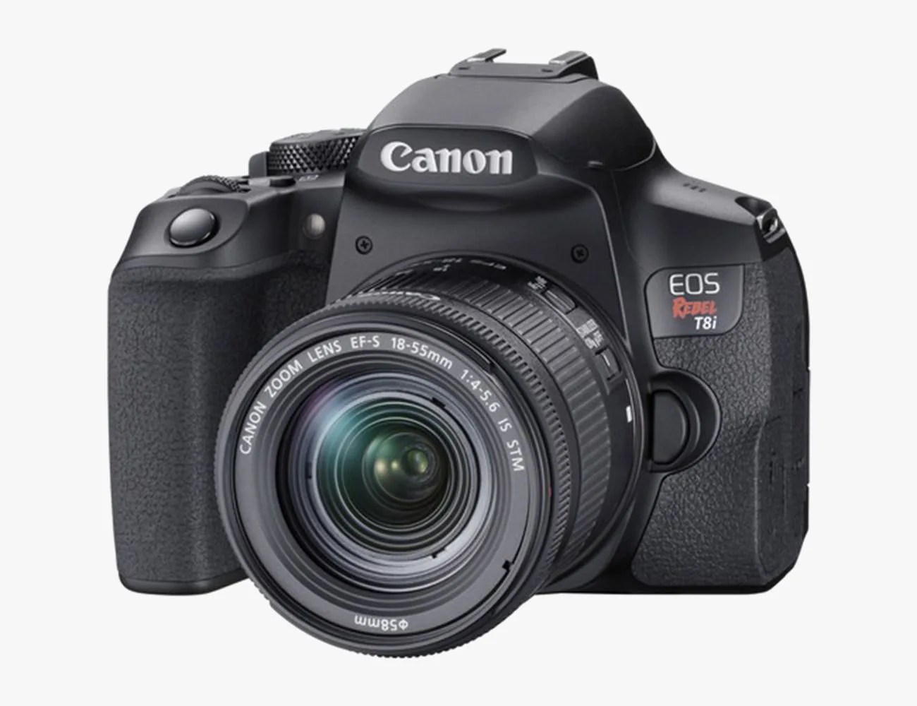 canon eos rebel t8i w 18 55mm lens