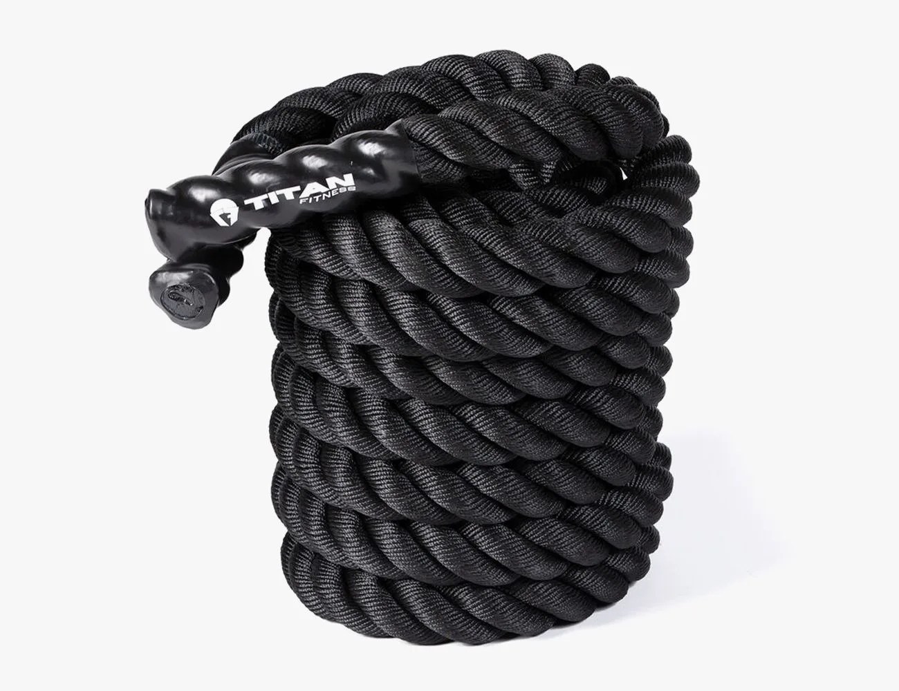 Titan Fitness Black Poly Dacron Battle Rope