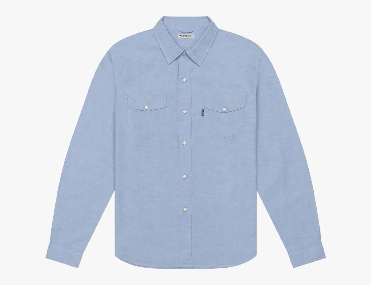 chambray blue button down shirt