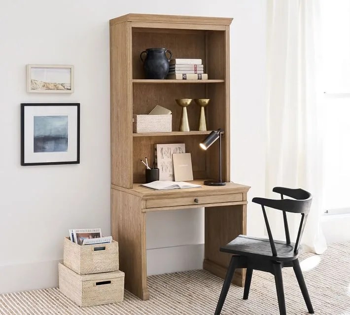 livingston 35" writing desk with bookcase