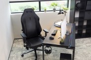 black secretlab titan evo 2022 series chair in an office