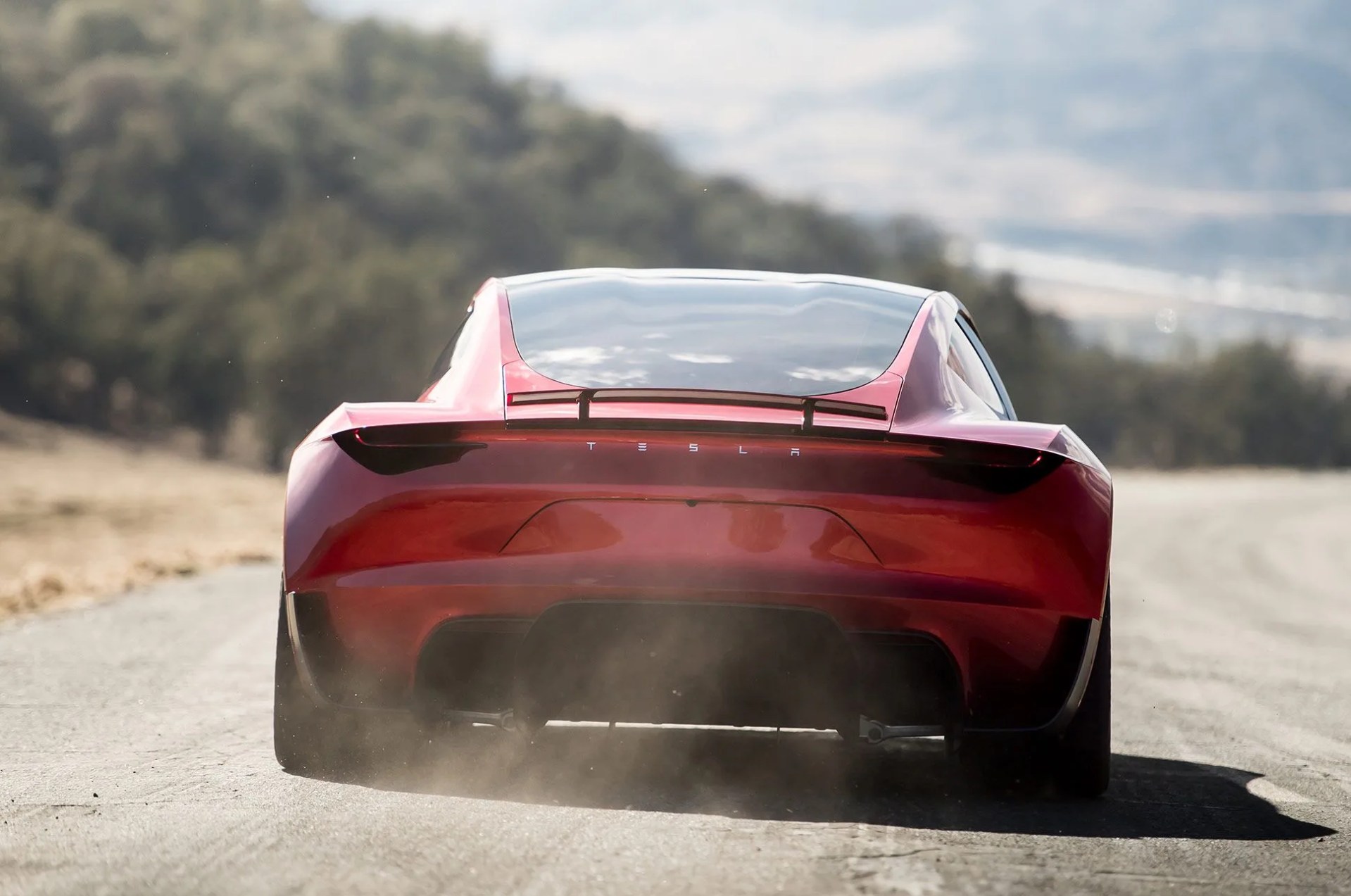 rear of tesla roadster concept