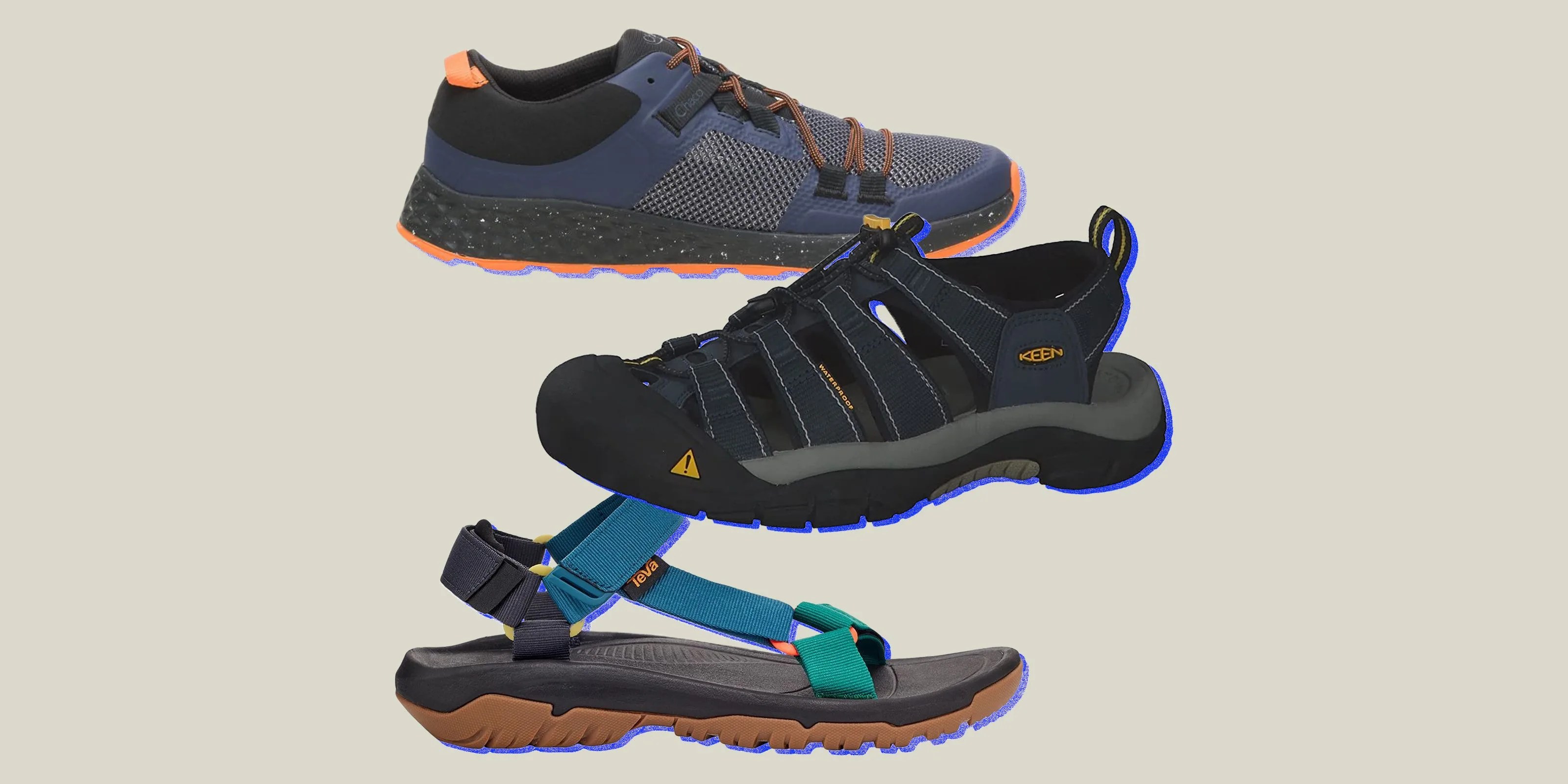 three types of water shoes