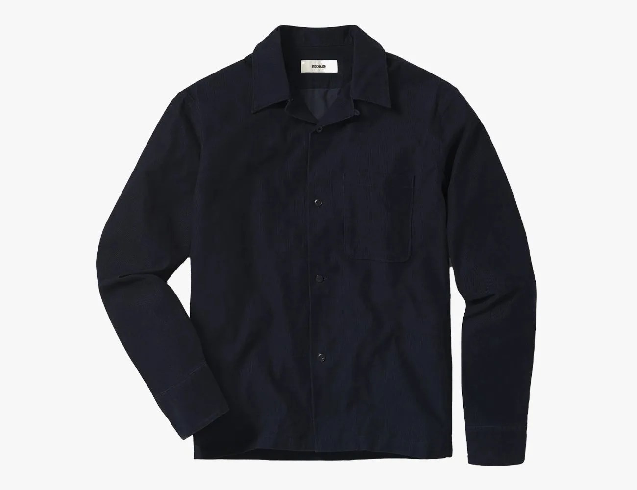 buck mason pinwale cord camp shirt