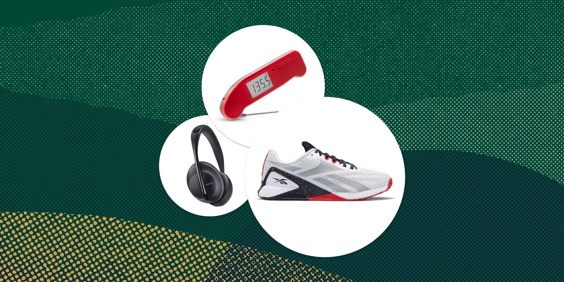 thermoworks thermapen one open box special, reebok nano x1 men's training shoes, and bose noise cancelling headphones 700