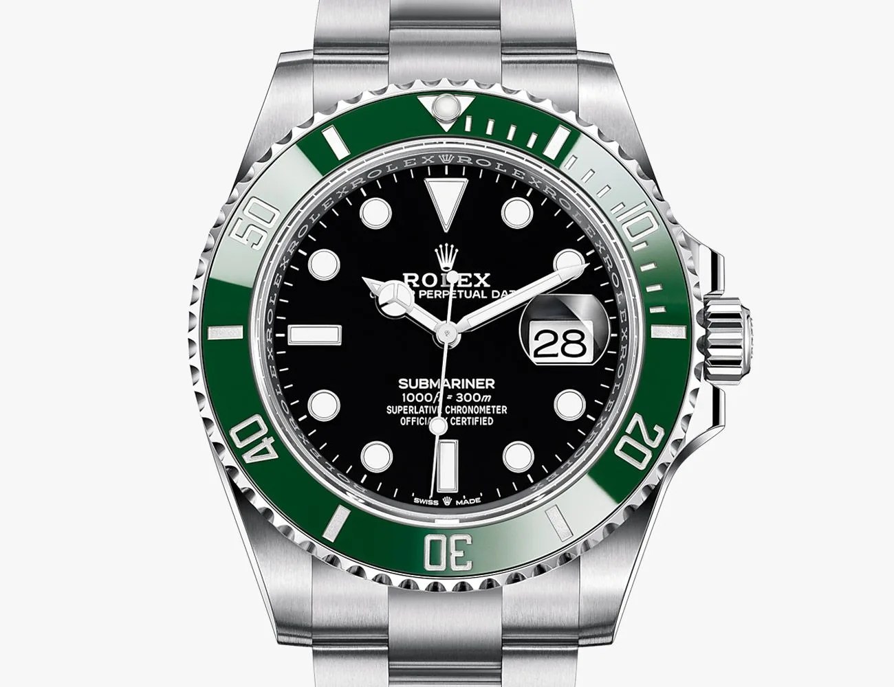 mercedes watch hand on rolex