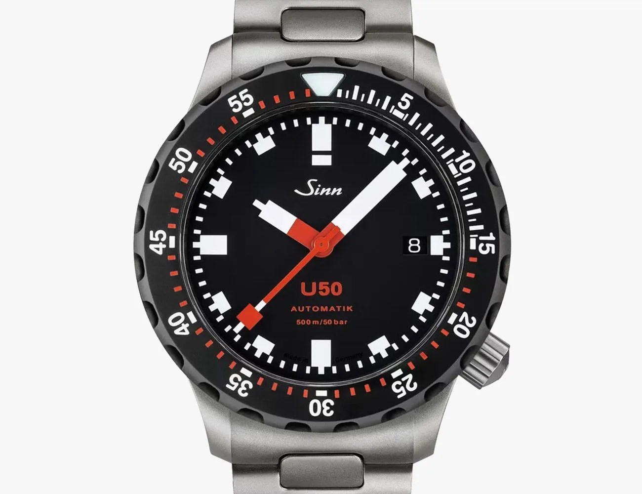 syringe watch hand on sinn